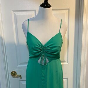 Topshop green maxi dress size 12 nwt